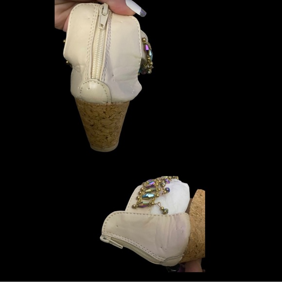 Beaded Wedge Heel Bohemian Sandals Shoes - Picture 13 of 16